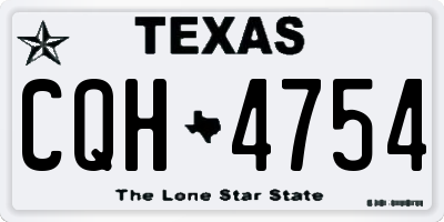 TX license plate CQH4754