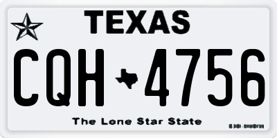 TX license plate CQH4756