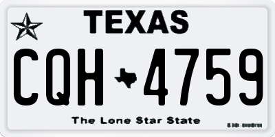 TX license plate CQH4759