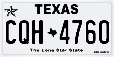 TX license plate CQH4760