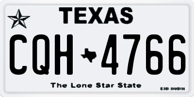 TX license plate CQH4766