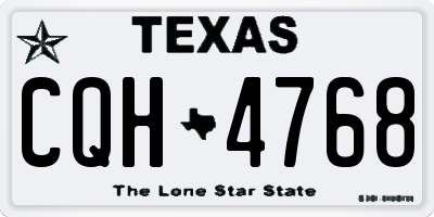 TX license plate CQH4768