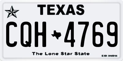 TX license plate CQH4769
