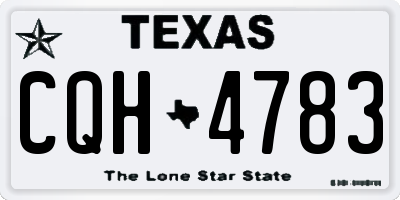 TX license plate CQH4783