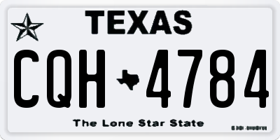 TX license plate CQH4784