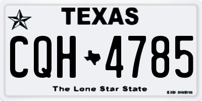 TX license plate CQH4785