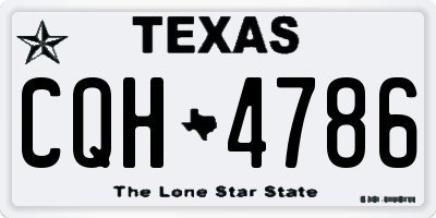 TX license plate CQH4786