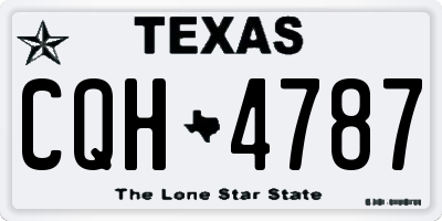 TX license plate CQH4787