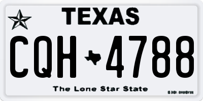 TX license plate CQH4788