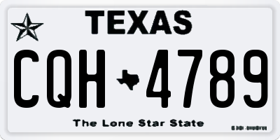 TX license plate CQH4789