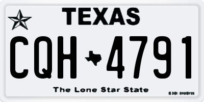 TX license plate CQH4791