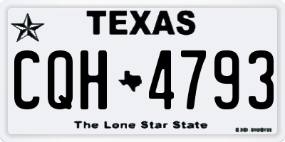 TX license plate CQH4793