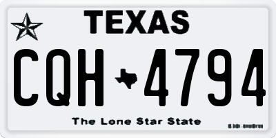 TX license plate CQH4794