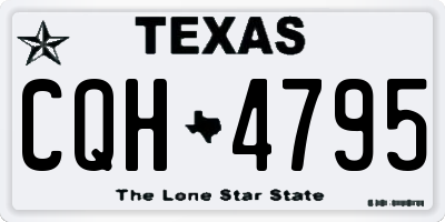 TX license plate CQH4795