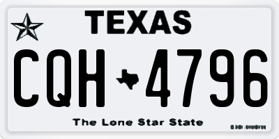 TX license plate CQH4796