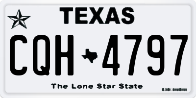TX license plate CQH4797
