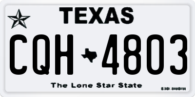TX license plate CQH4803