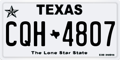 TX license plate CQH4807