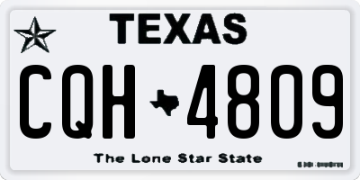 TX license plate CQH4809