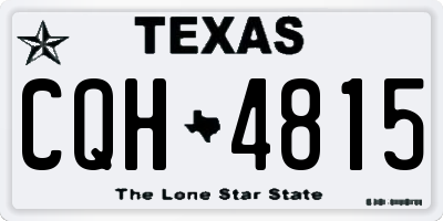 TX license plate CQH4815
