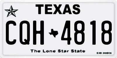 TX license plate CQH4818