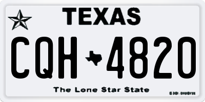 TX license plate CQH4820