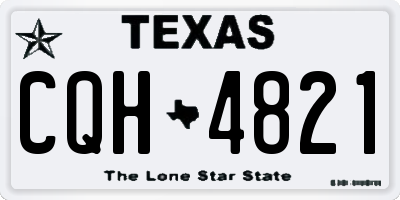 TX license plate CQH4821