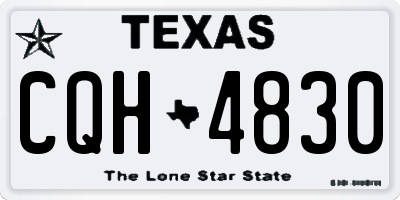 TX license plate CQH4830