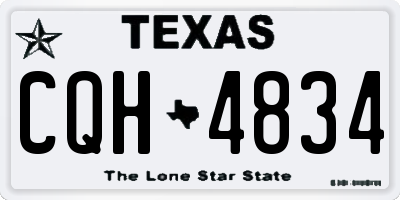 TX license plate CQH4834