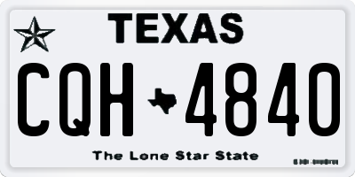 TX license plate CQH4840