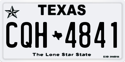 TX license plate CQH4841