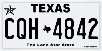 TX license plate CQH4842