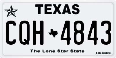 TX license plate CQH4843