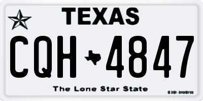 TX license plate CQH4847