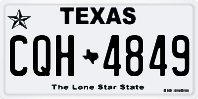 TX license plate CQH4849