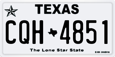 TX license plate CQH4851