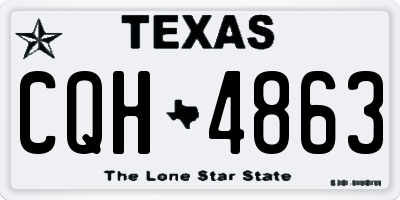 TX license plate CQH4863