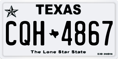 TX license plate CQH4867