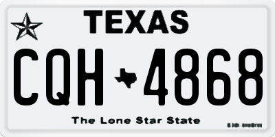 TX license plate CQH4868