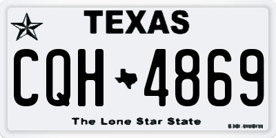 TX license plate CQH4869
