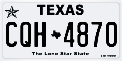TX license plate CQH4870