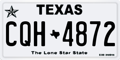 TX license plate CQH4872