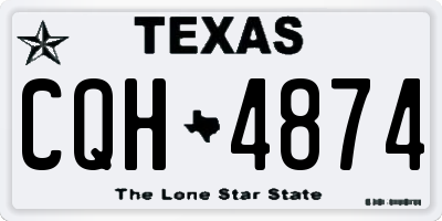 TX license plate CQH4874