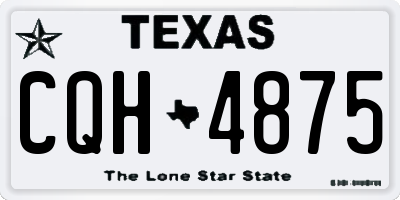 TX license plate CQH4875