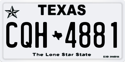 TX license plate CQH4881