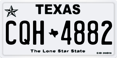 TX license plate CQH4882