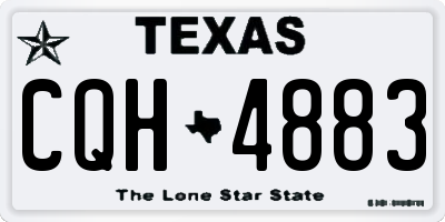 TX license plate CQH4883