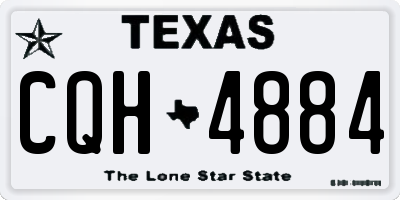 TX license plate CQH4884