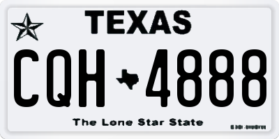 TX license plate CQH4888