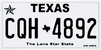 TX license plate CQH4892